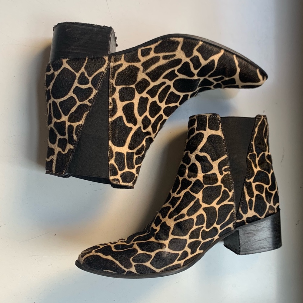 Animal Print Pony Hair Booties